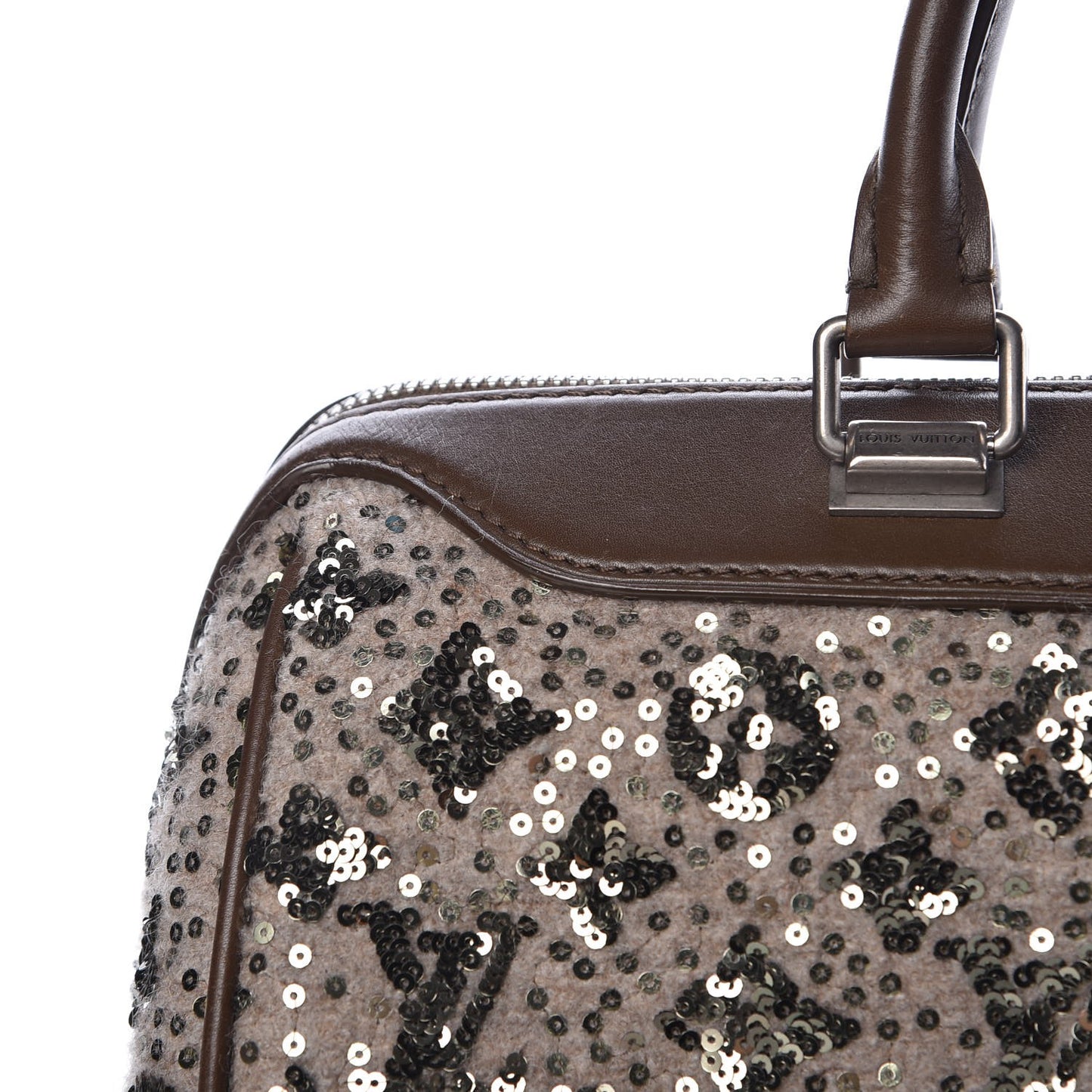 Sequin Monogram Sunshine Express Speedy Kaki