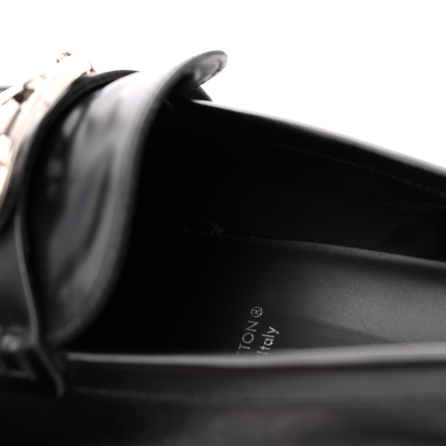 Louis Vuitton Calfskin Baroque Mens LV Loafers 8 Black 1839216
