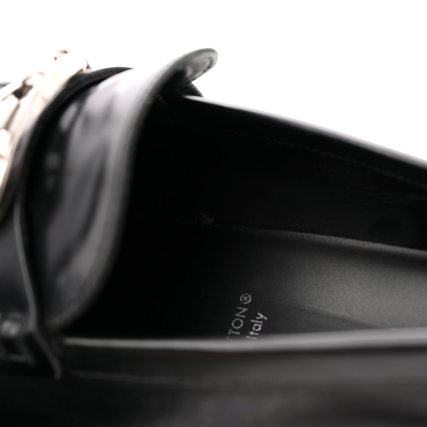 Calfskin Baroque Mens LV Loafers 8 Black