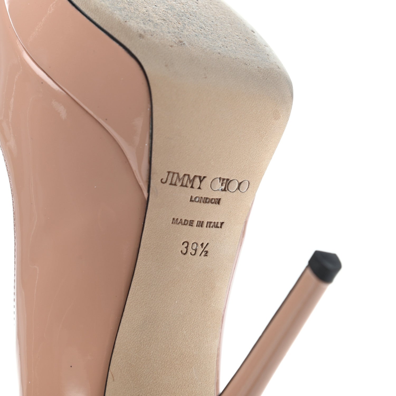 Jimmy Choo Patent Luna Platform Peep Toe Pumps 39.5 Blush 10 of 11