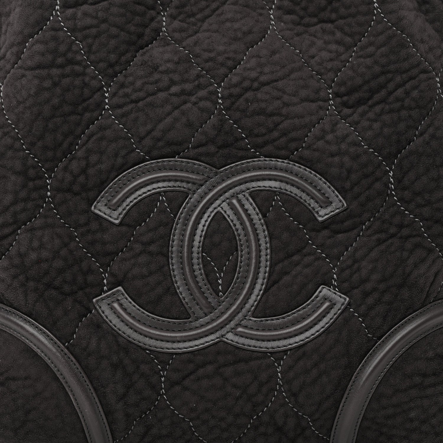 Chanel Microsuede Quilted Rodeo Drive Hobo Black 8 of 20