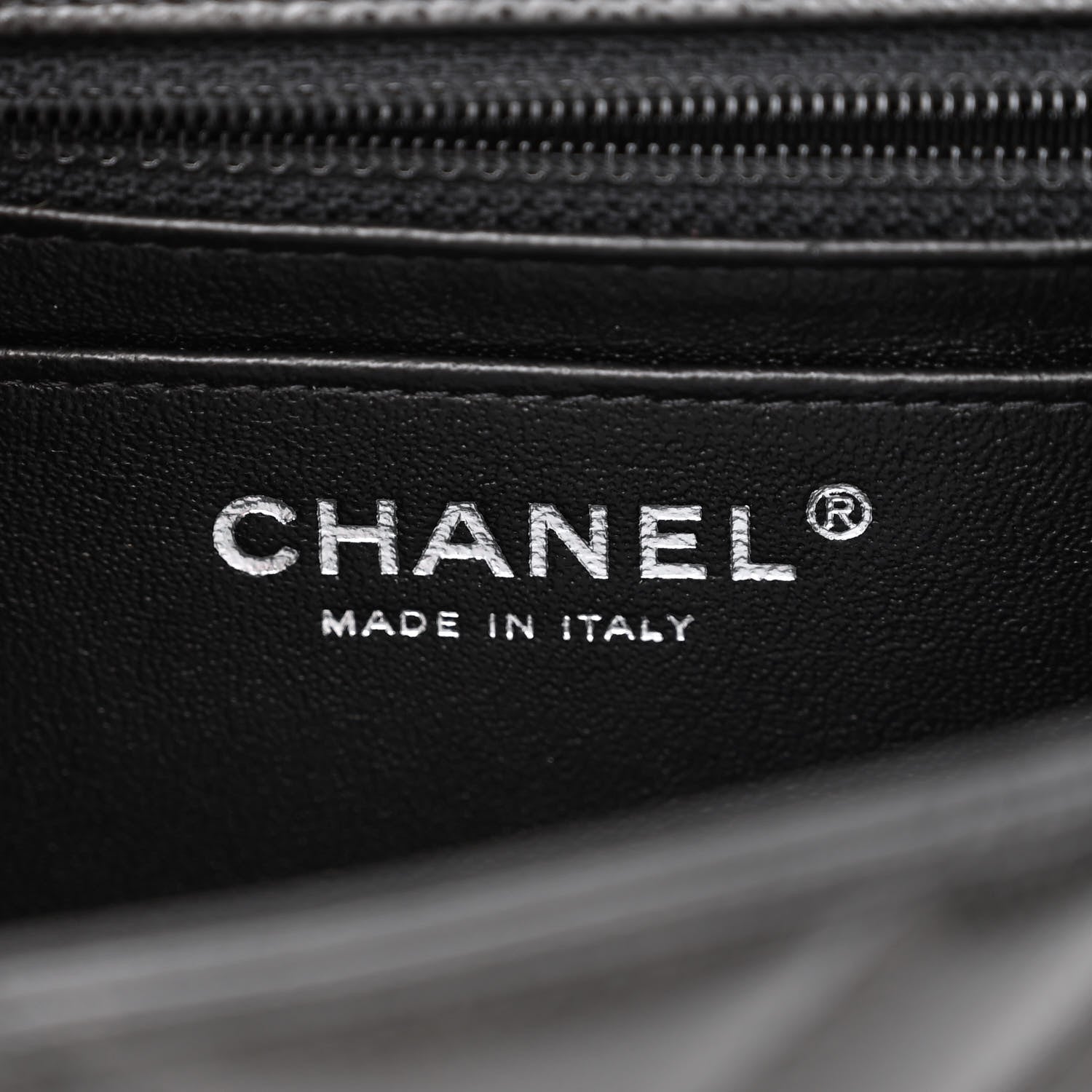 Chanel Caviar Chevron Quilted Mini Square Flap Black 6 of 13