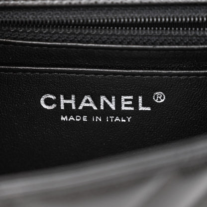 Chanel Caviar Chevron Quilted Mini Square Flap Black 6 of 13