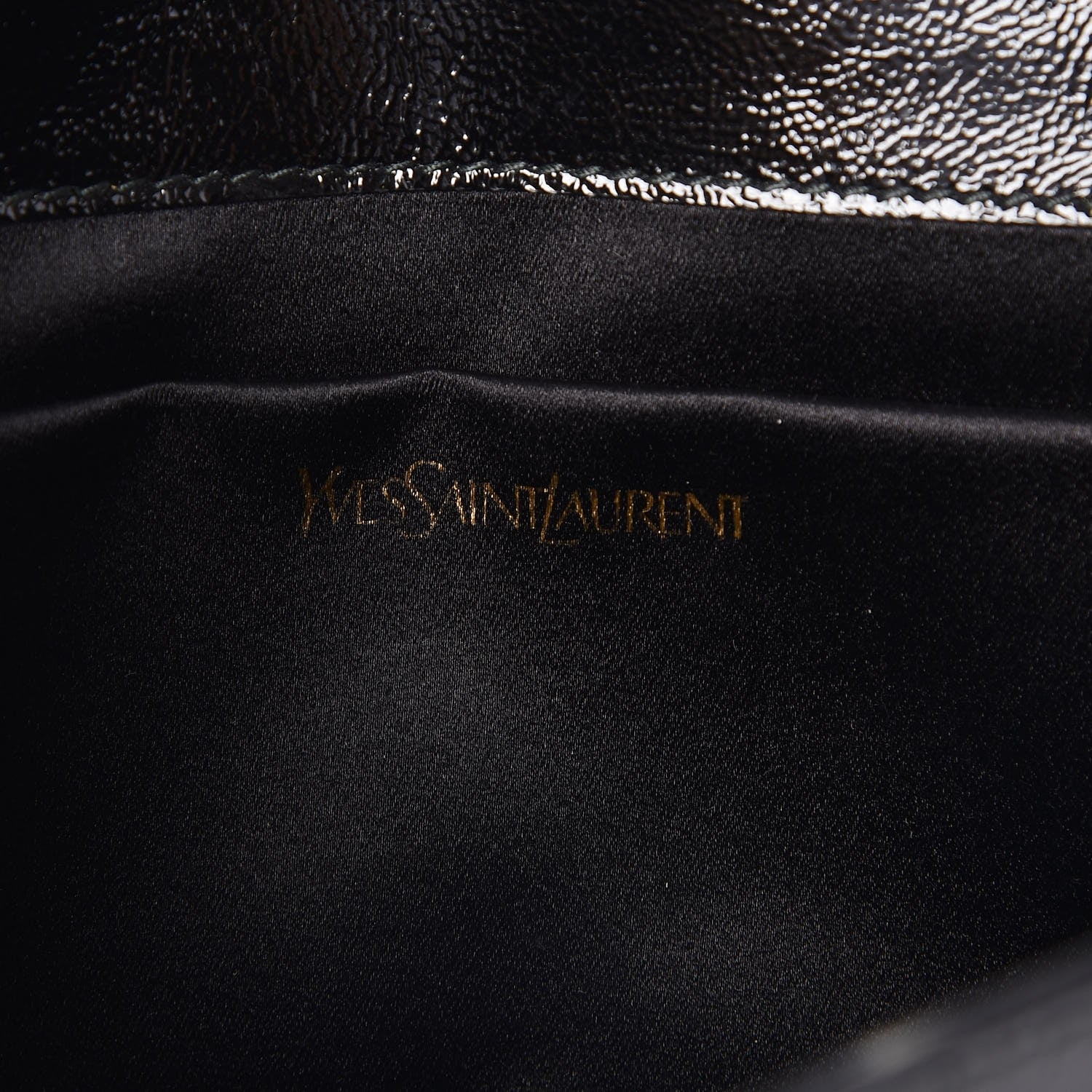 Saint Laurent Textured Patent Monogram Large Belle De Jour Clutch Black 6 of 7