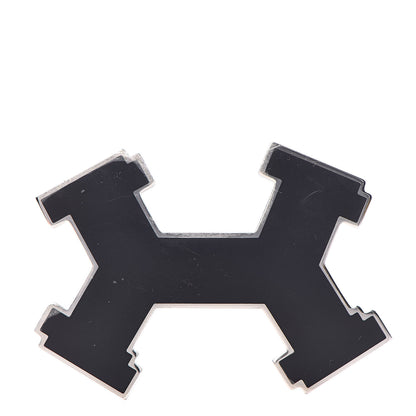 Hermes Enamel Street 32mm H Belt Buckle Black 1 of 3