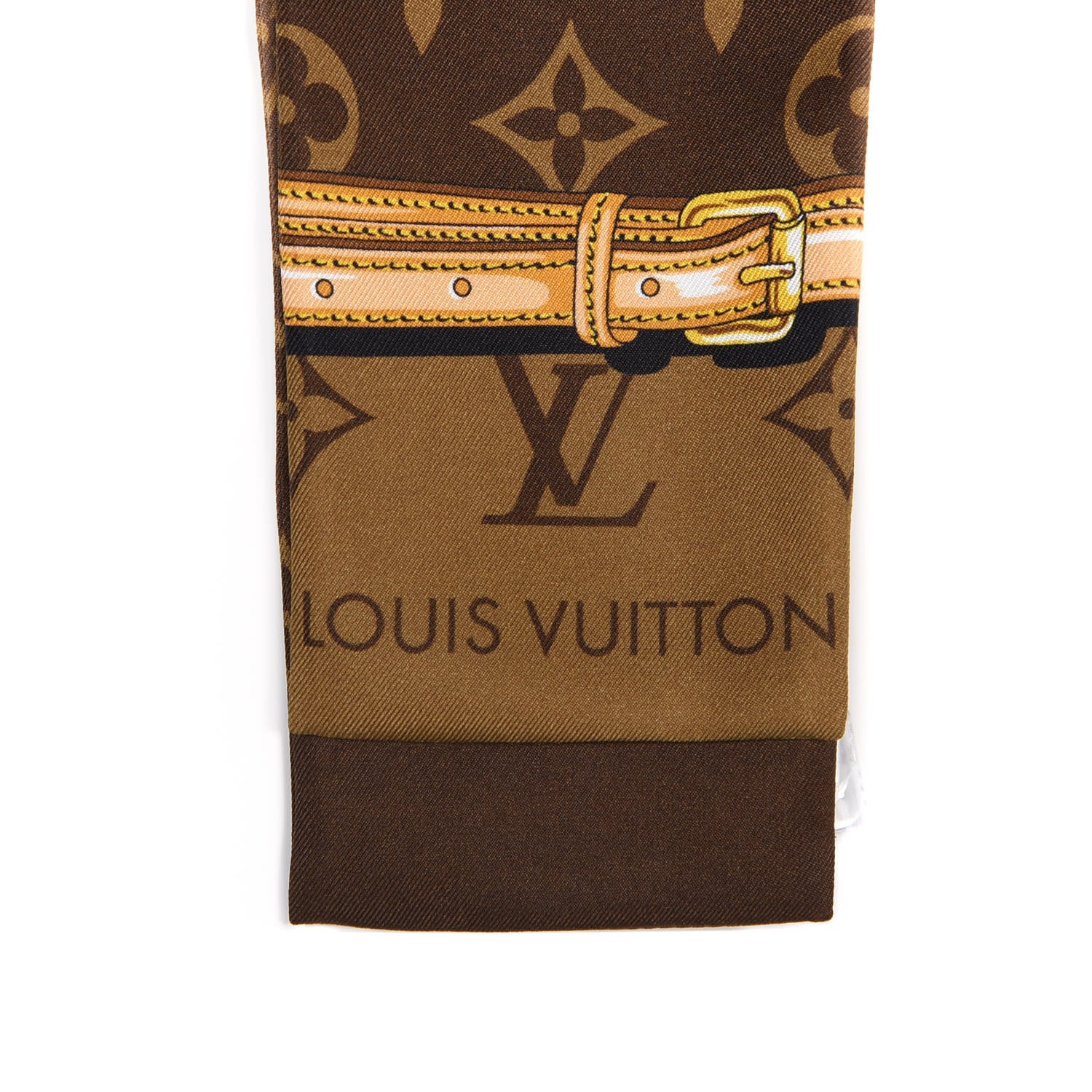 Louis Vuitton Silk Monogram Confidential Bandeau Brown 4 of 4