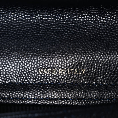 Chanel Caviar Quilted Flap Phone Holder With Chain Navy Blue 7 of 12