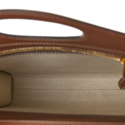Burberry Canvas Smooth Calfskin Two Tone Mini Pocket Bag Natural Malt Brown 5 of 8