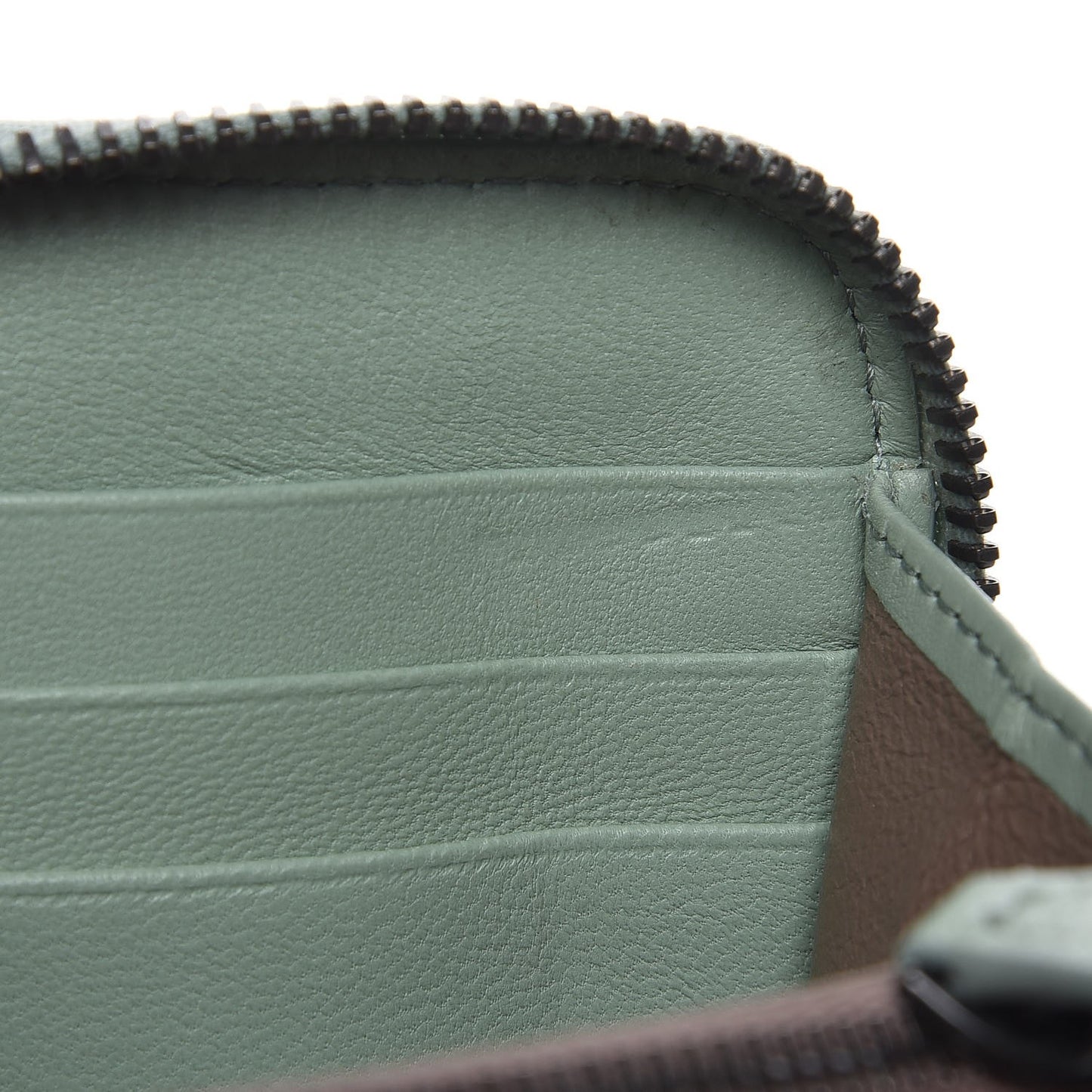 Nappa Intrecciato Zip Around Wallet New Sage