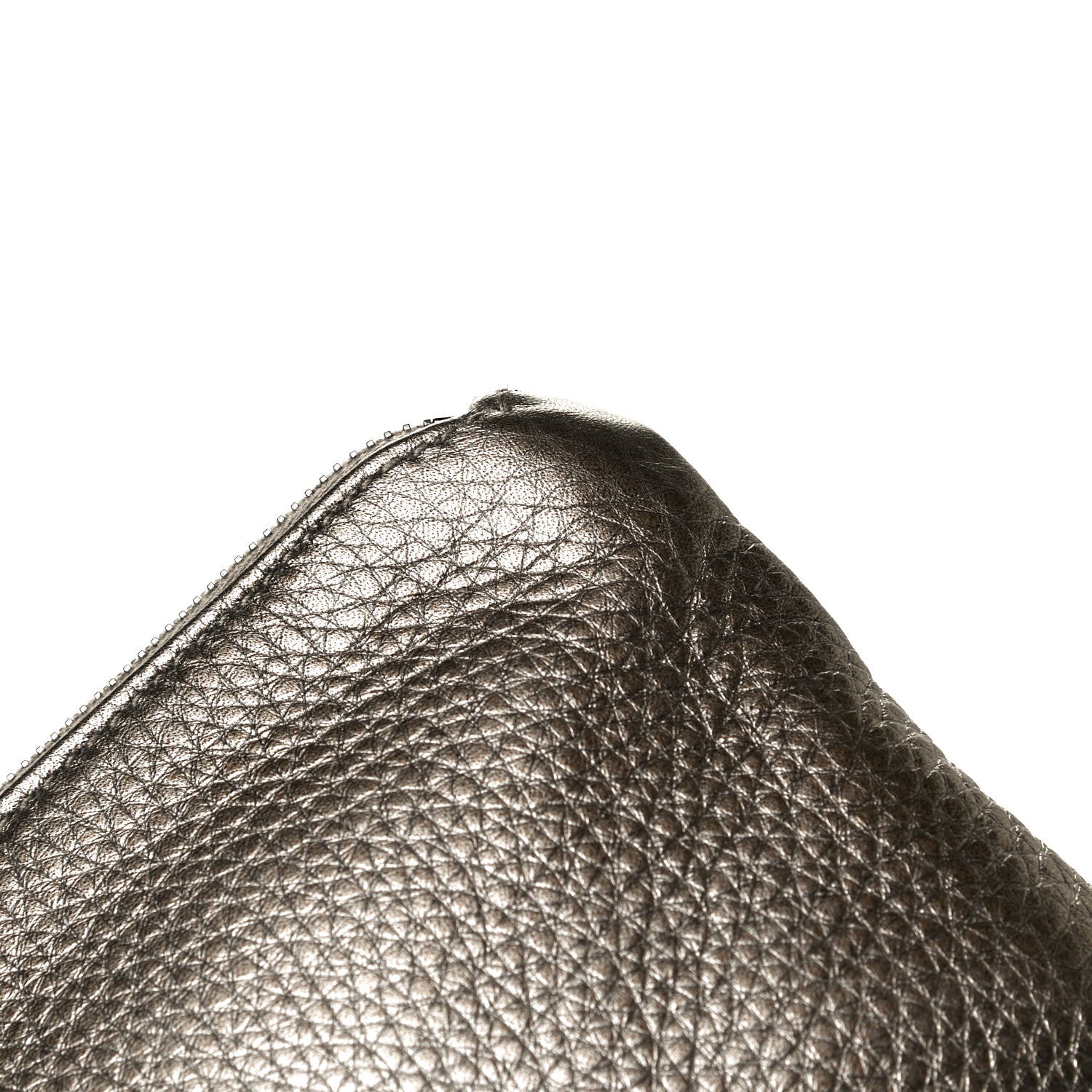 Gucci Metallic Pebbled Calfskin Tassel Clutch Pewter 10 of 10