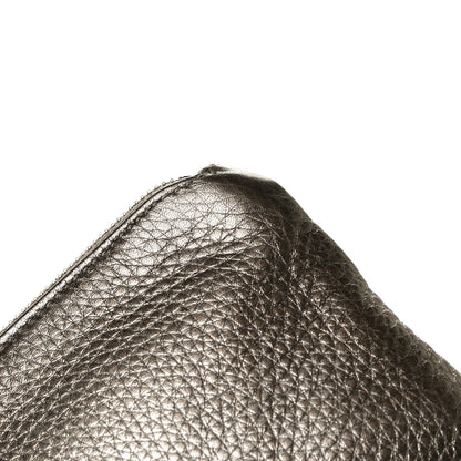 Gucci Metallic Pebbled Calfskin Tassel Clutch Pewter 10 of 10