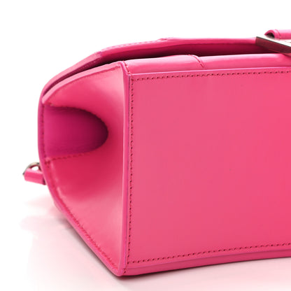 Balenciaga Shiny Box Calfskin Small Hourglass Top Handle Bag Acid Fuchsia 9 of 10