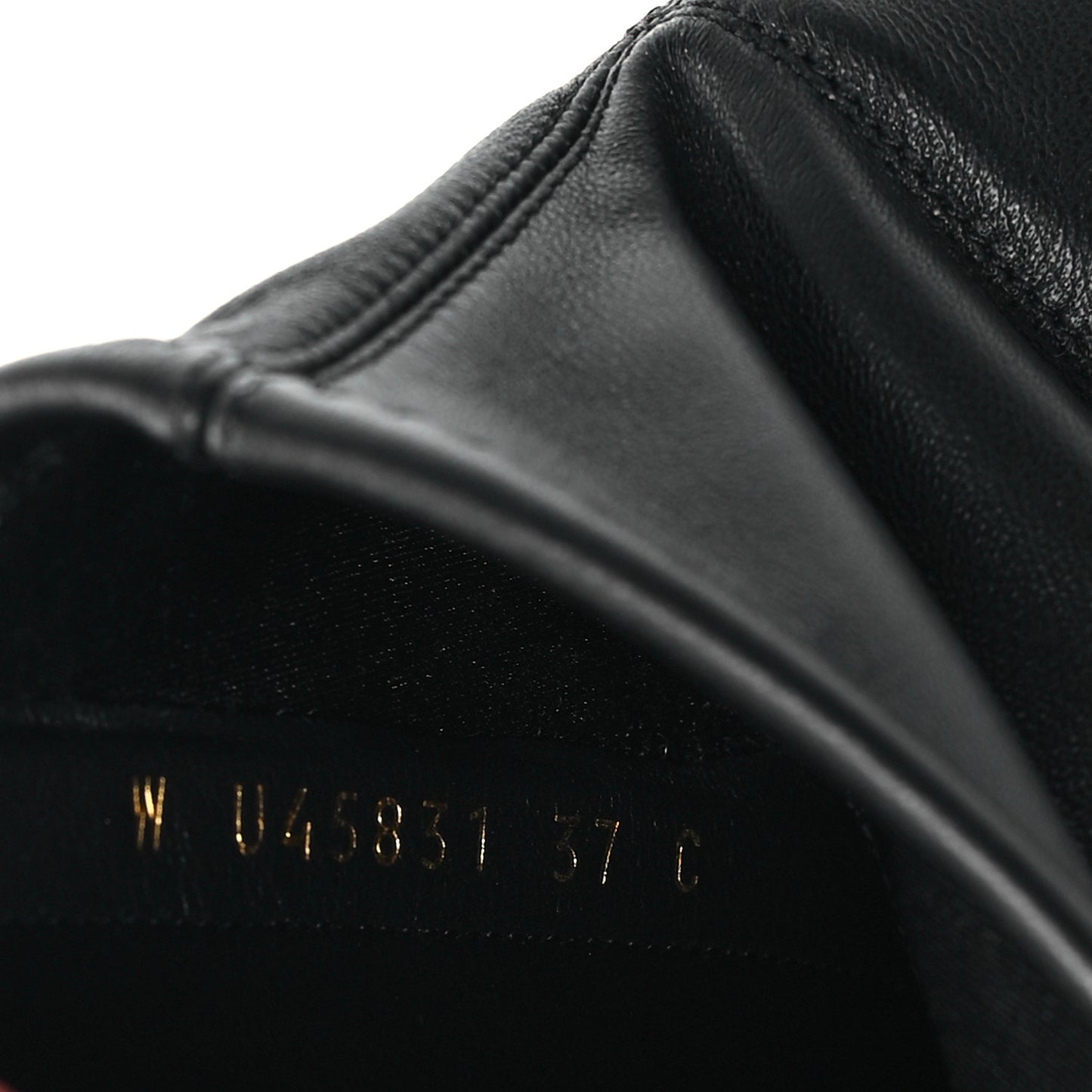 Stretch Lambskin Cap Toe CC Short Boots 37 Black