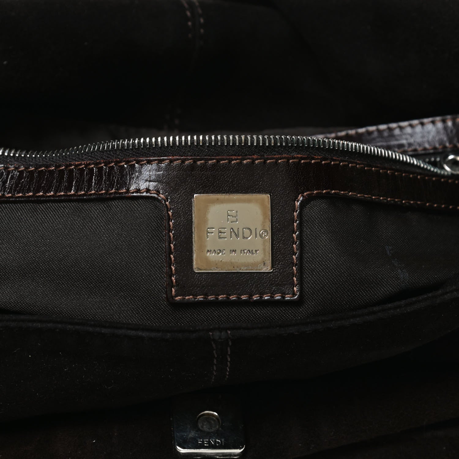 Fendi Suede Calfskin Mama Baguette Brown 5 of 16