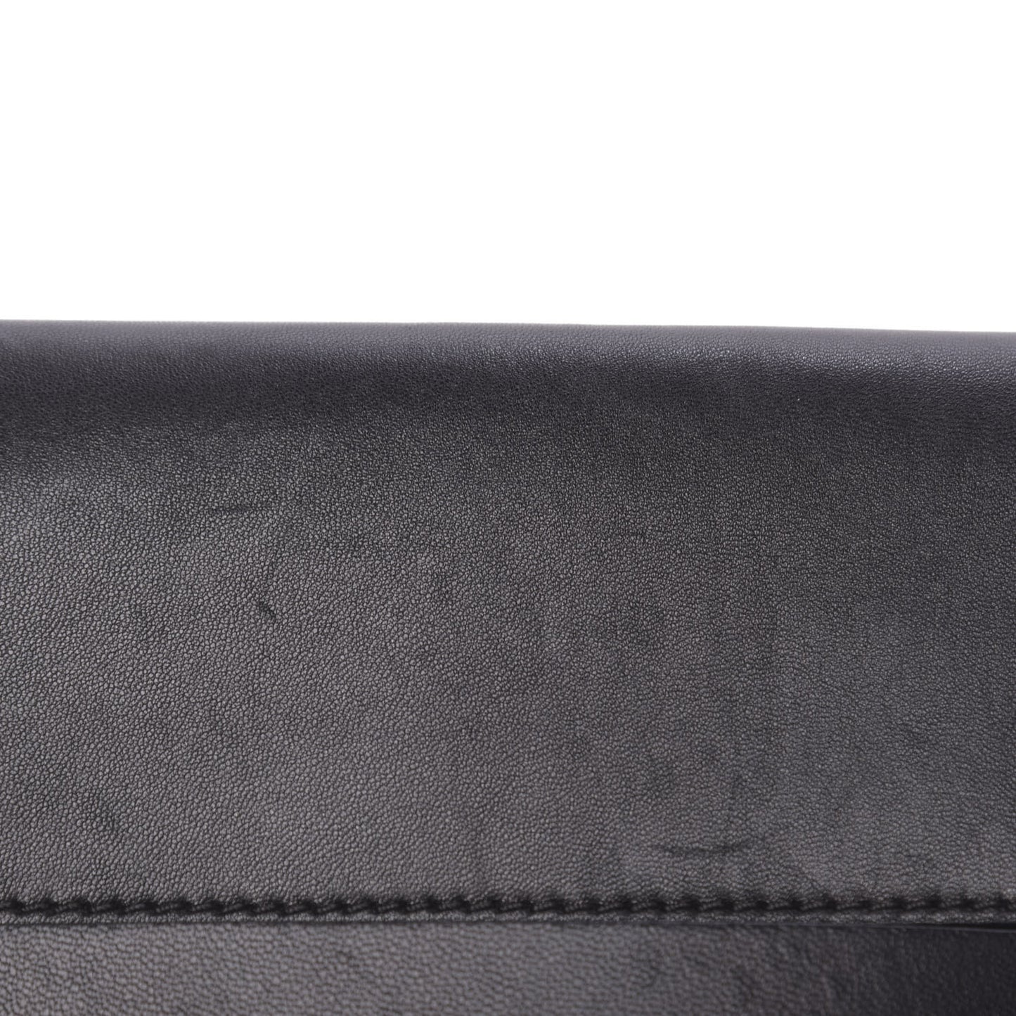 Lambskin Medium Elle Chain Clutch Black