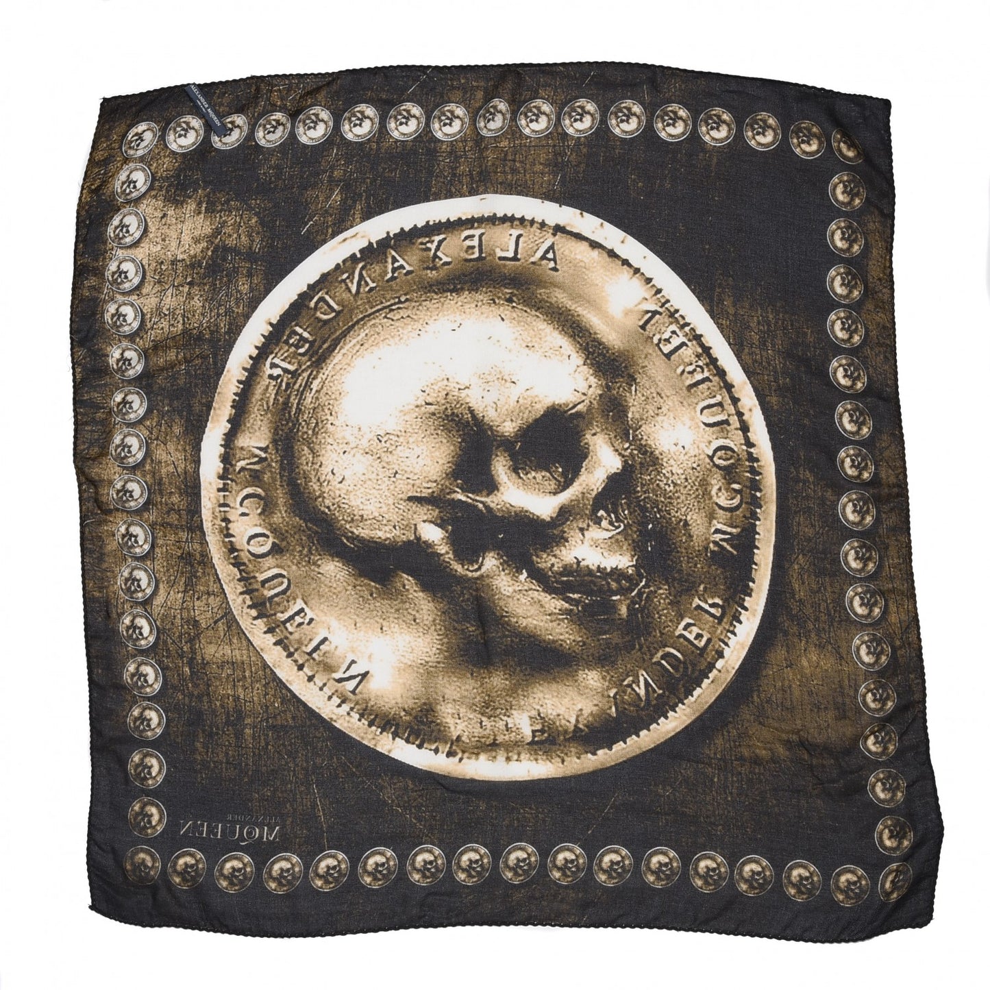 Modal Cashmere Skull Coin Scarf Black
