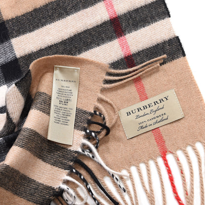 Burberry Cashmere Giant Heart Fringe Scarf Camel 5 of 5
