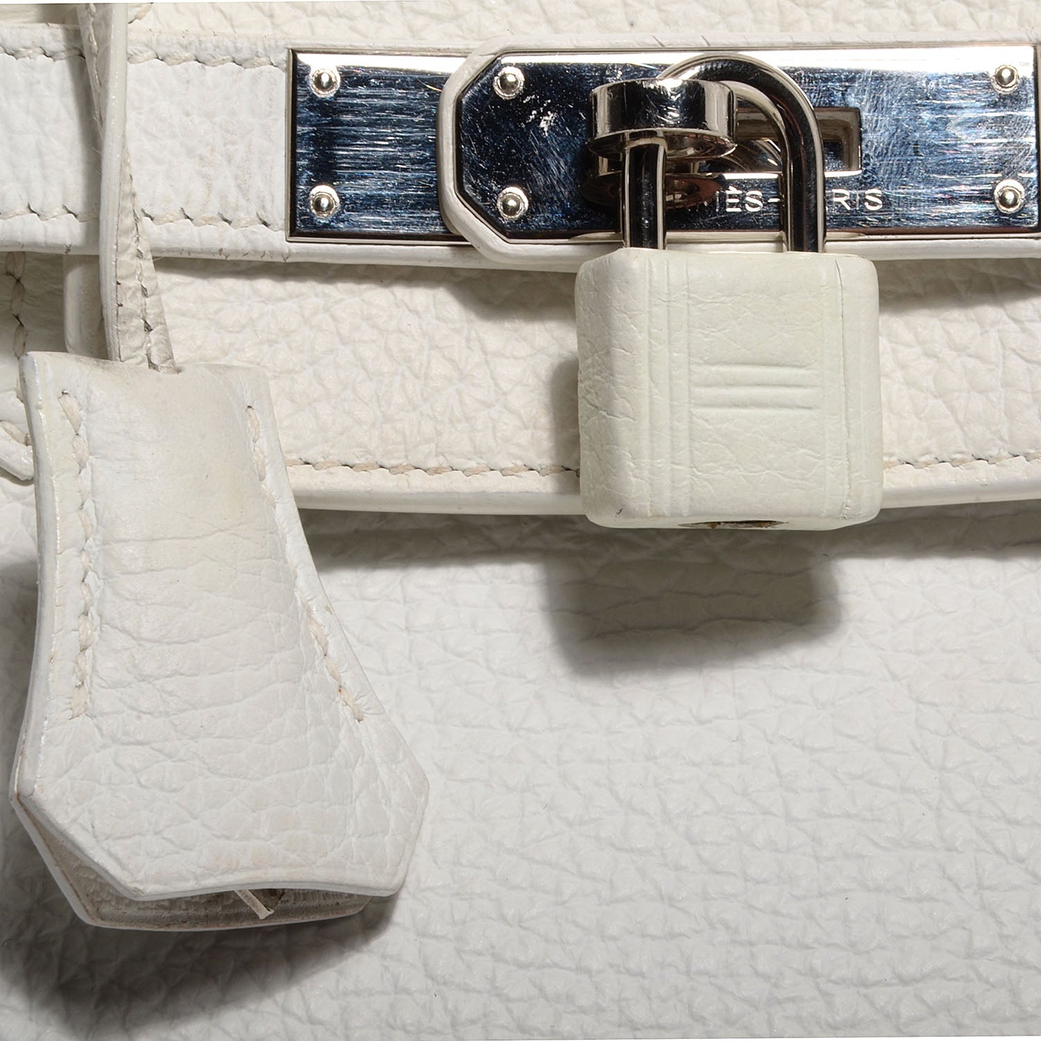 Hermes Taurillon Clemence Birkin 35 White 26 of 28