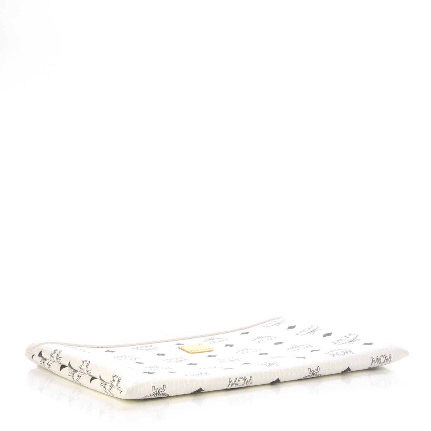 MCM Visetos Medium Heritage Pouch White 4 of 10