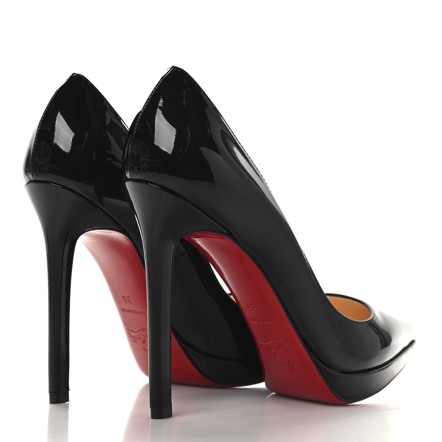 Christian Louboutin Patent Pigalle Plato 120 Pumps 36 Black 5 of 8