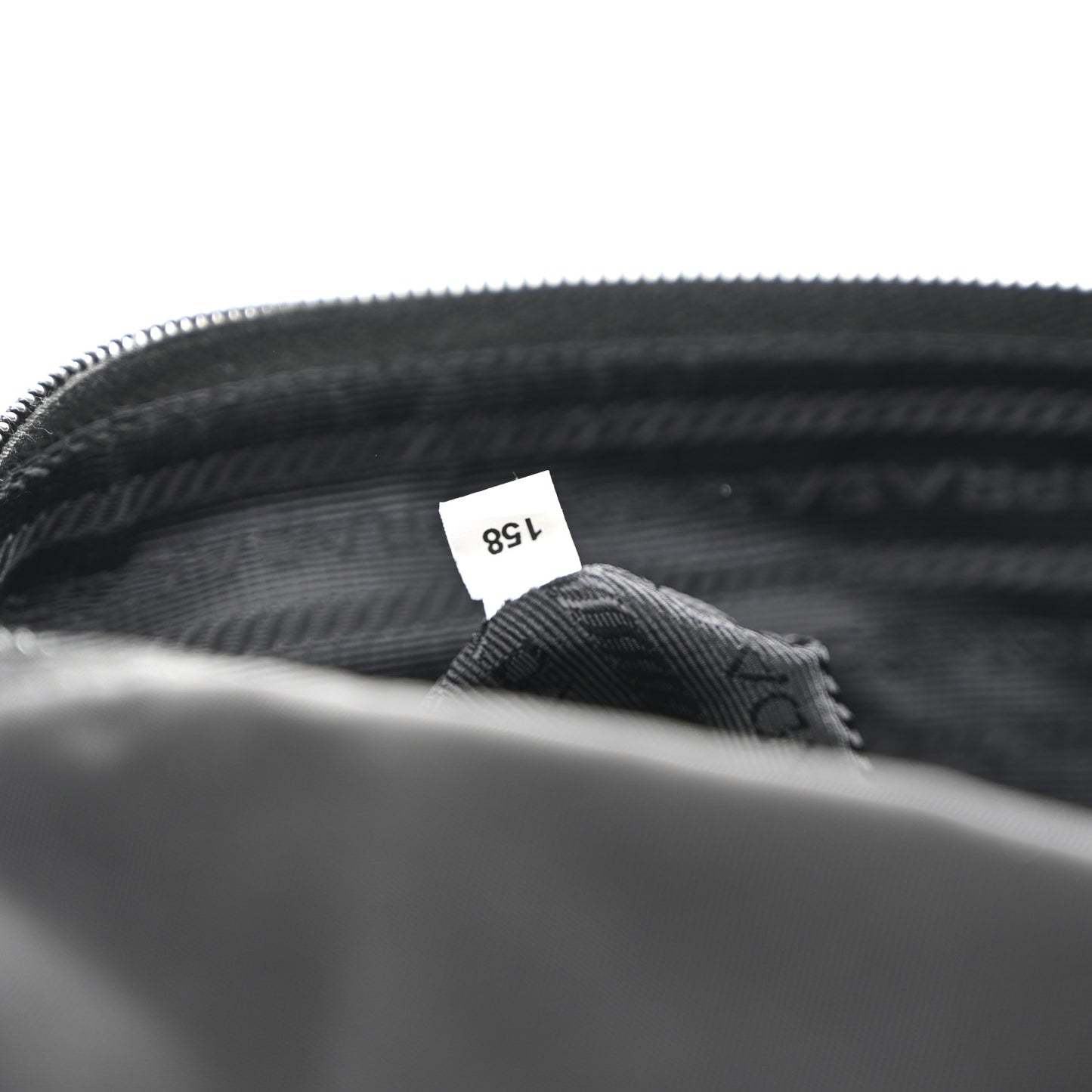 Nylon Vela Saffiano Single Buckle Messenger Shoulder Bag Black