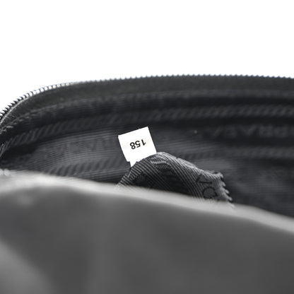 Prada Nylon Vela Saffiano Single Buckle Messenger Shoulder Bag Black 7 of 12