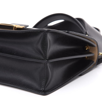 Fendi Vitello Liberty Bi-Color FF 1974 Embossed Kan U Shoulder Bag Black Maya 9 of 10