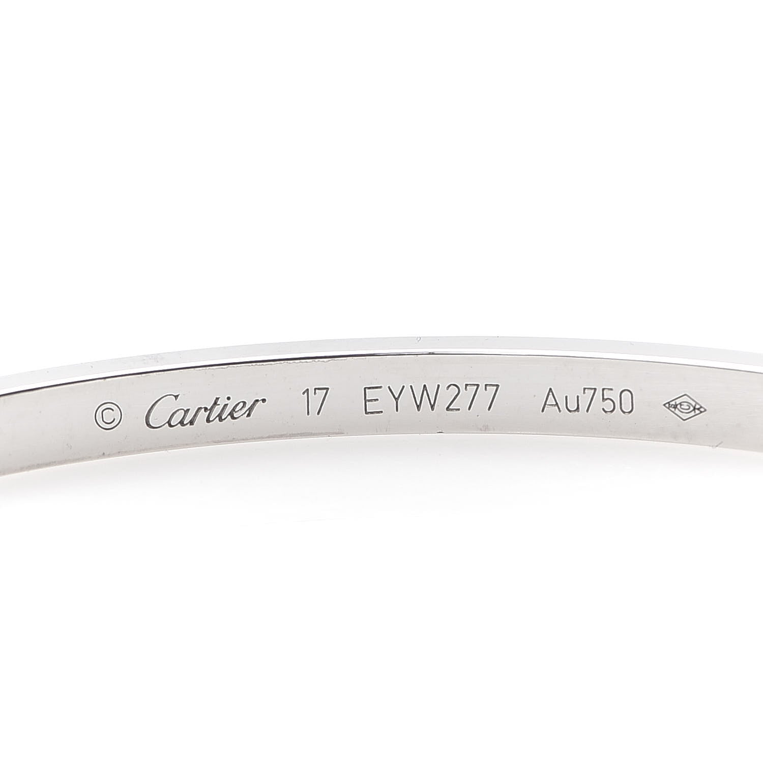 Cartier 18K White Gold Small LOVE Bracelet 17 4 of 7