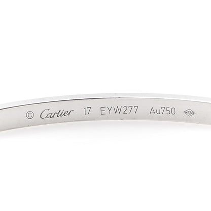 Cartier 18K White Gold Small LOVE Bracelet 17 4 of 7