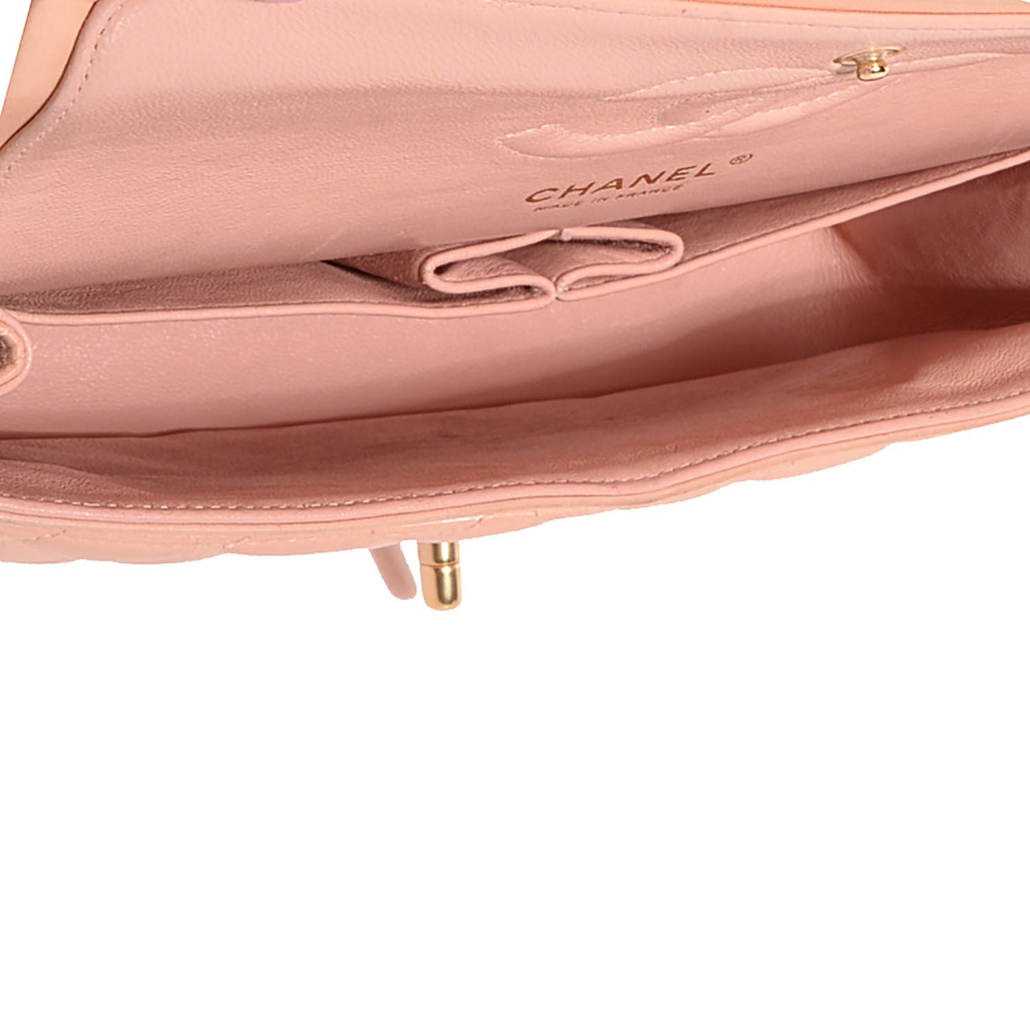 Chanel Lambskin Quilted Medium Double Flap Pink 5 of 9