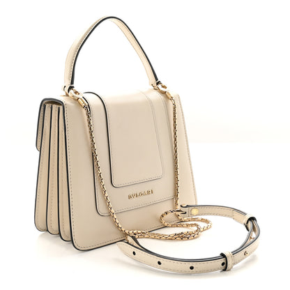 Bulgari Calfskin Serpenti Forever Top Handle White 4 of 10