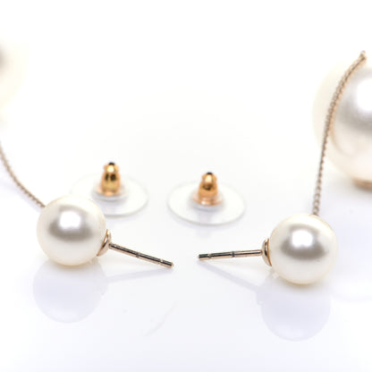 Chanel Pearl CC Dangle Earrings Gold 4 of 5