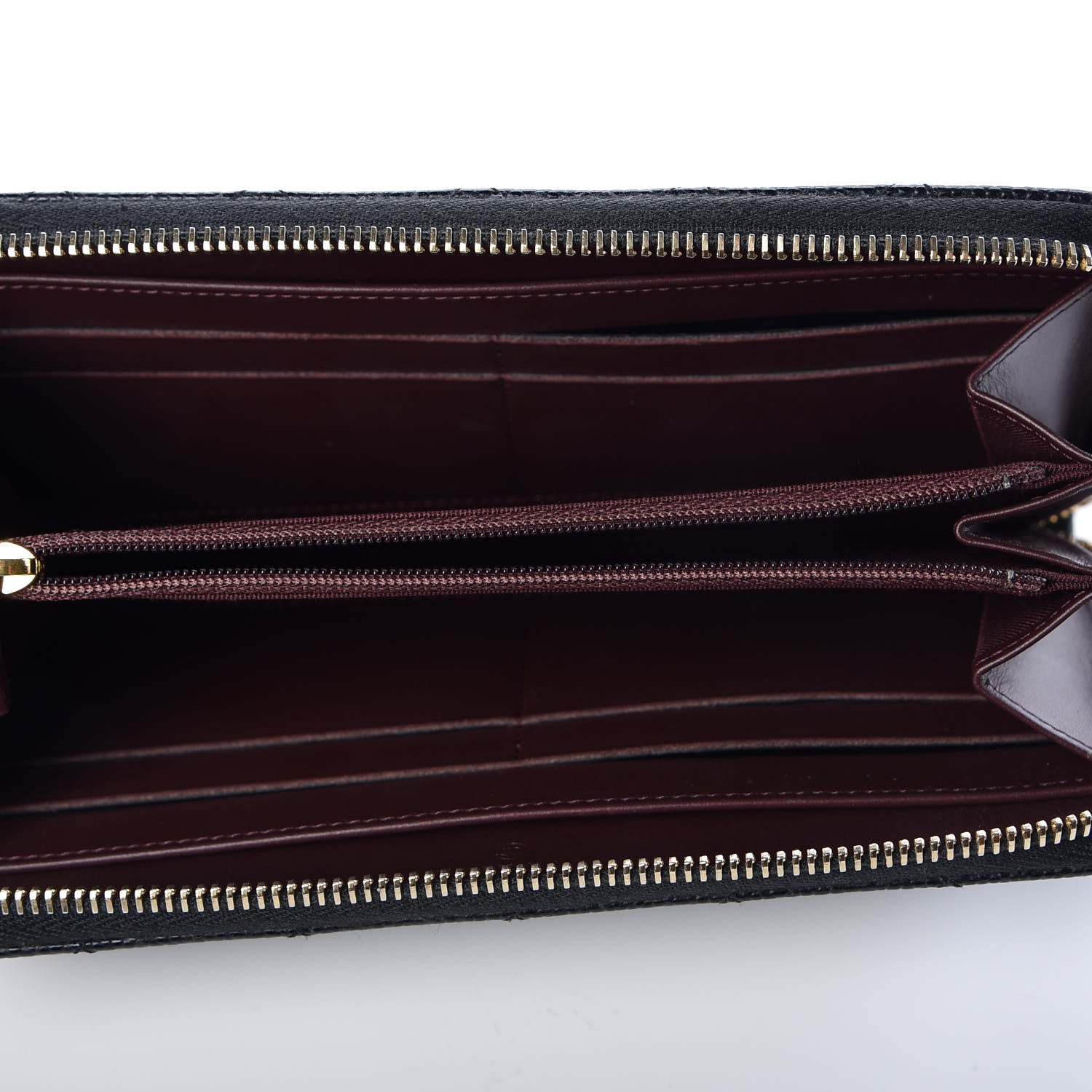 Chanel Caviar Quilted Large Gusset Zip Around Wallet Black 5 of 9