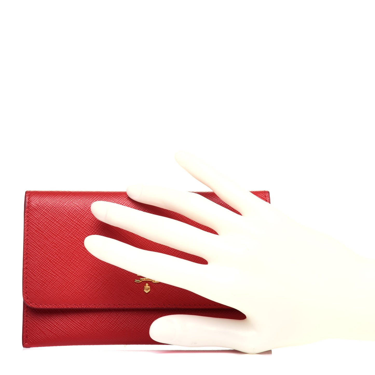 Saffiano Metal Business Card Holder Fuoco