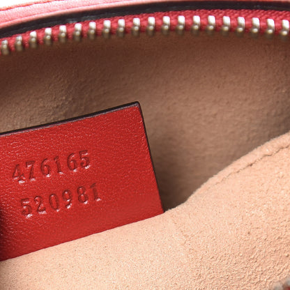 Gucci Calfskin Matelasse GG Marmont Cosmetic Case Hibiscus Red 6 of 9