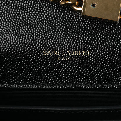 Saint Laurent Grain De Poudre Small Classic Monogram Kate Tassel Satchel Black 6 of 10