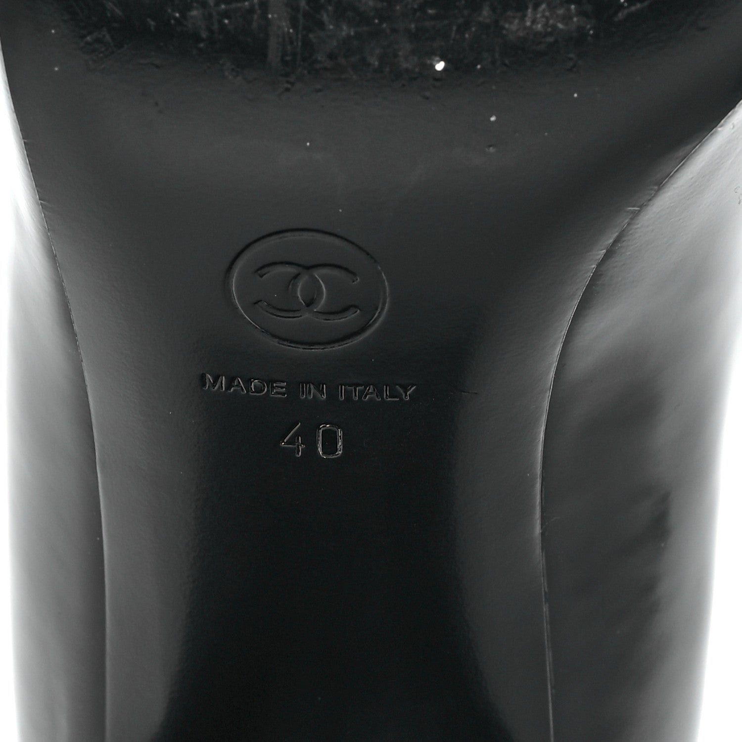 Chanel Patent Calfskin Grosgrain CC Mary Jane Pumps 40 Black 7 of 10