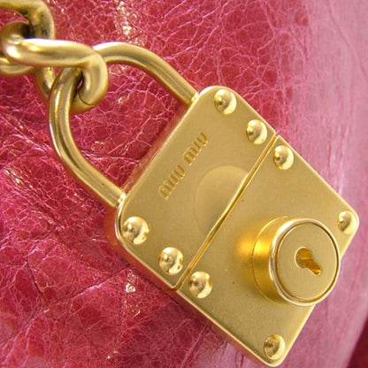 Miu Miu Nappa Charm Tote Peonia 8 of 12
