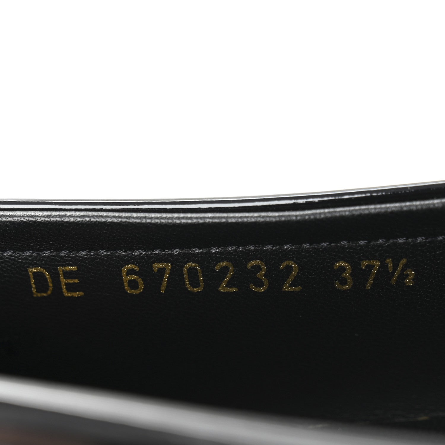 Saint Laurent Patent Calfskin  Penny Loafers 37.5 Black White 9 of 10
