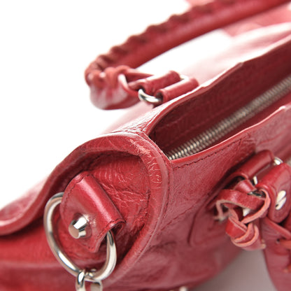 Balenciaga Agneau Classic Silver Hardware Mini City Rouge Sapphire 13 of 17
