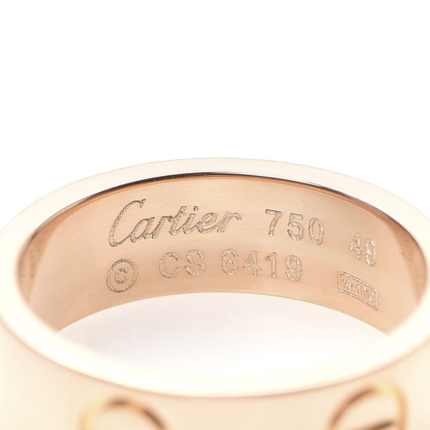 Cartier 18K Pink Gold 5.5mm LOVE Ring 49 4.75 4 of 4