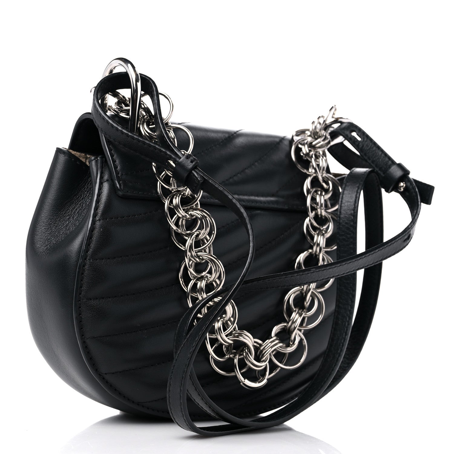Chloe Calfskin Quilted Mini Drew Bijou Shoulder Bag Black 3 of 10