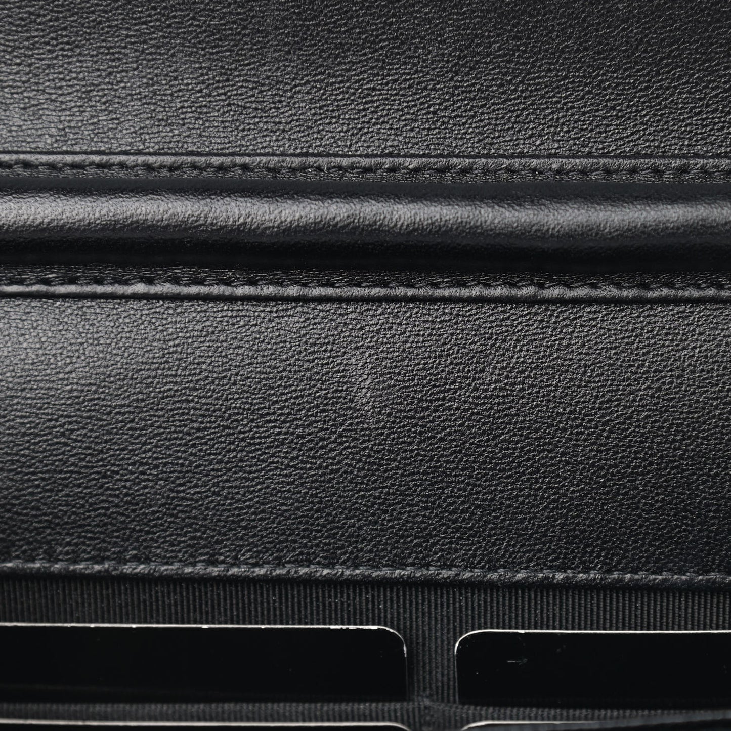 Lambskin Quilted Wallet On Chain WOC So Black
