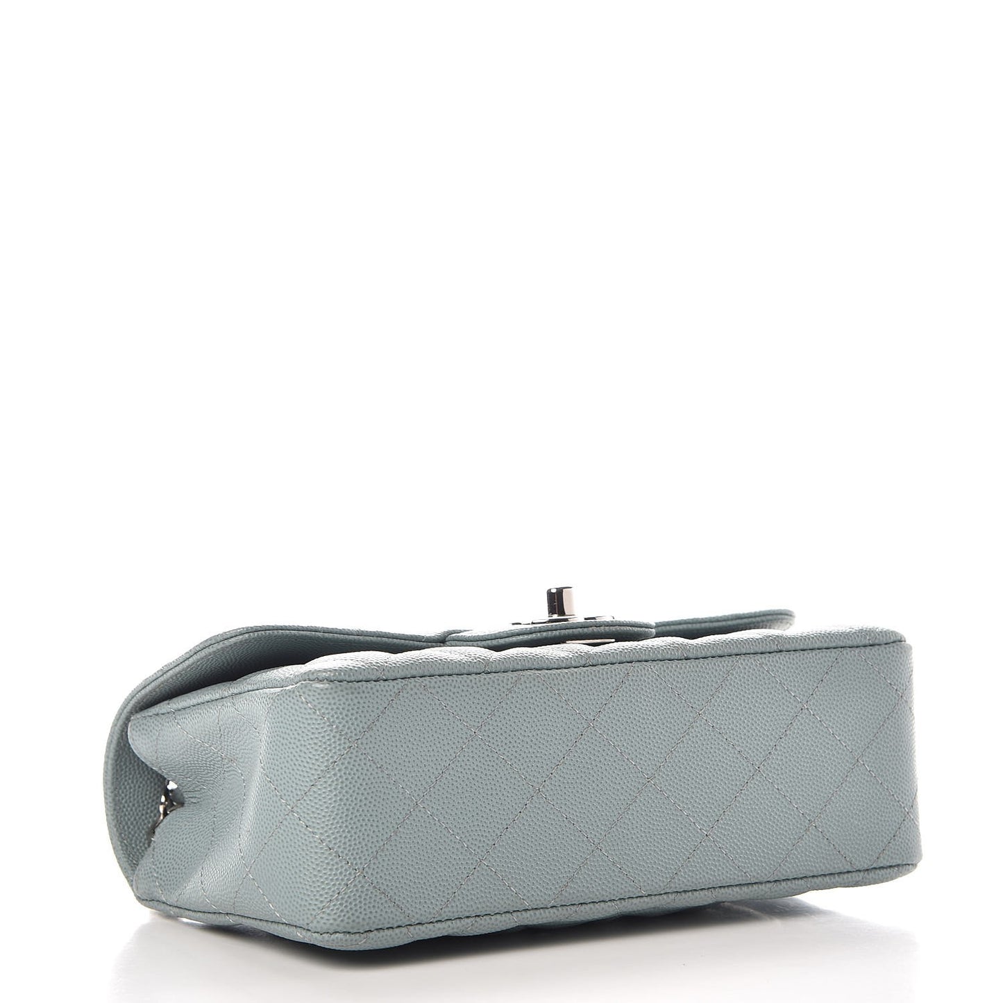 Caviar Quilted Mini Rectangular Flap Green
