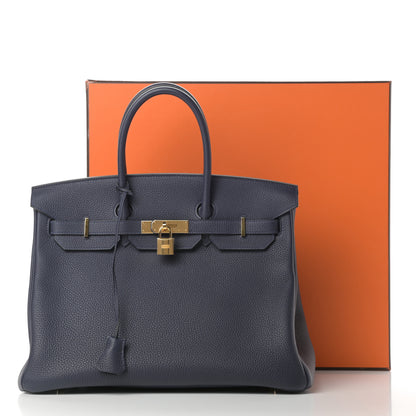 Hermes Togo Birkin 35 Bleu Nuit 11 of 11