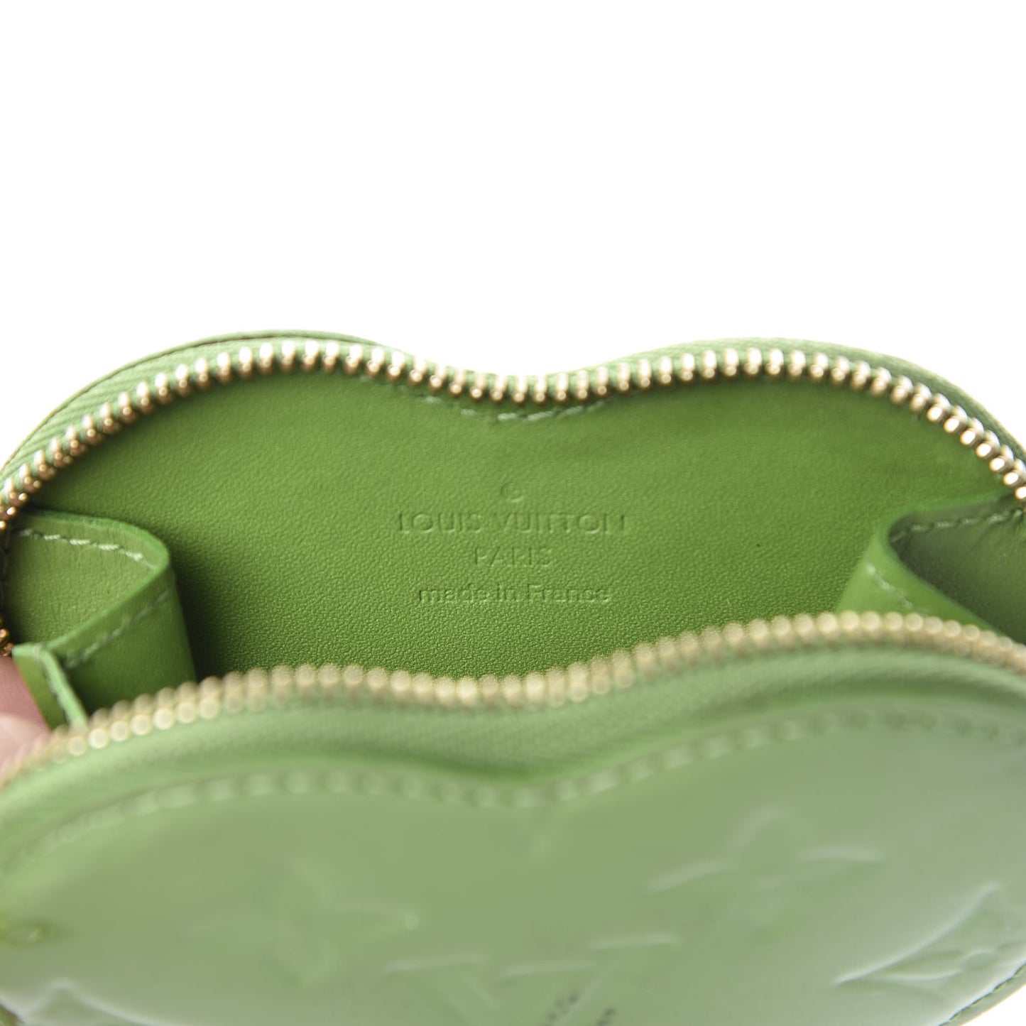 Vernis Heart Coin Purse Vert Tonic