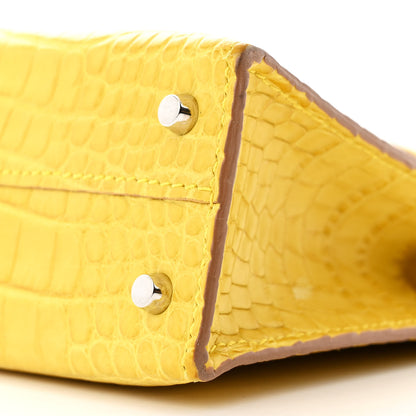 Hermes Matte Alligator Mini Kelly Sellier 20 Mimosa 10 of 16