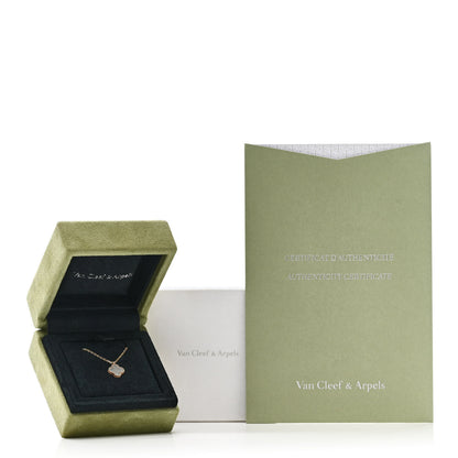 Van Cleef & Arpels 18K Yellow Gold Mother of Pearl Sweet Alhambra Pendant Necklace 6 of 6