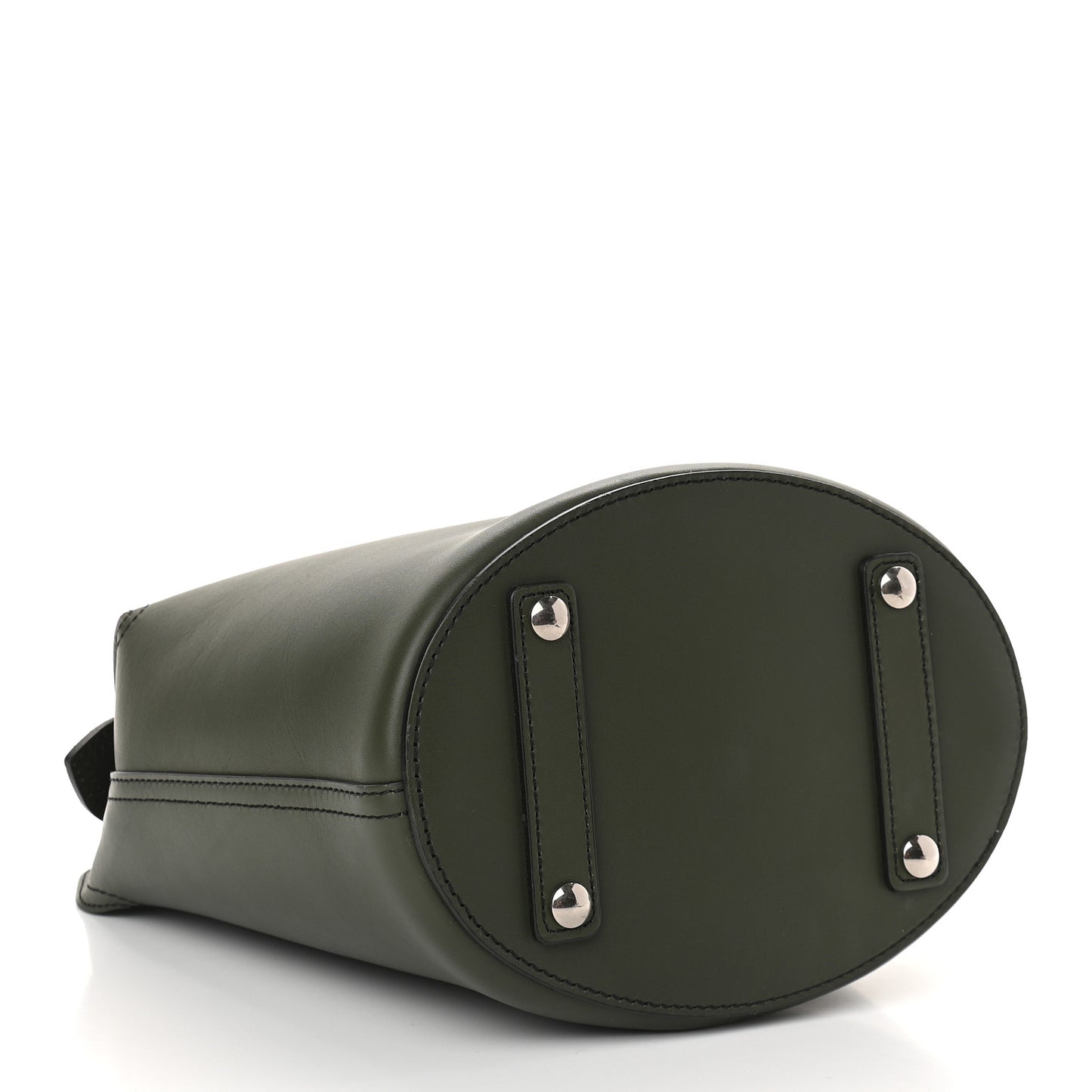 Supple Calfskin Small Bucket Dark Olive