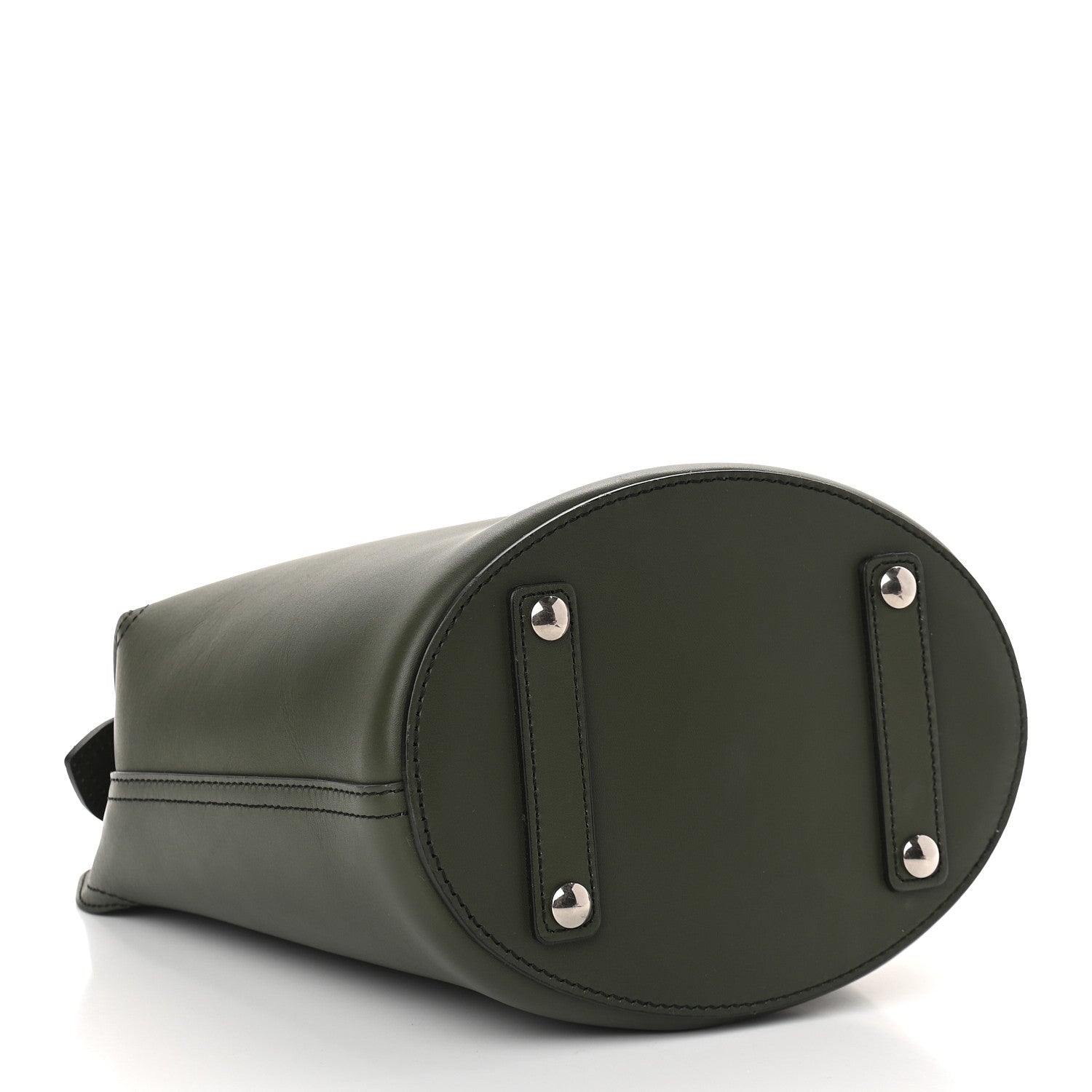 Burberry Supple Calfskin Small Bucket Dark Olive 5 of 8